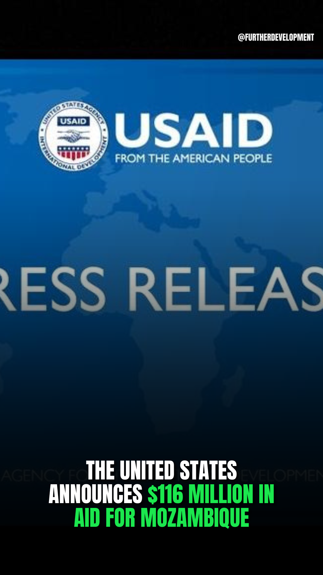 The United States announces $116 million in aid for Mozambique