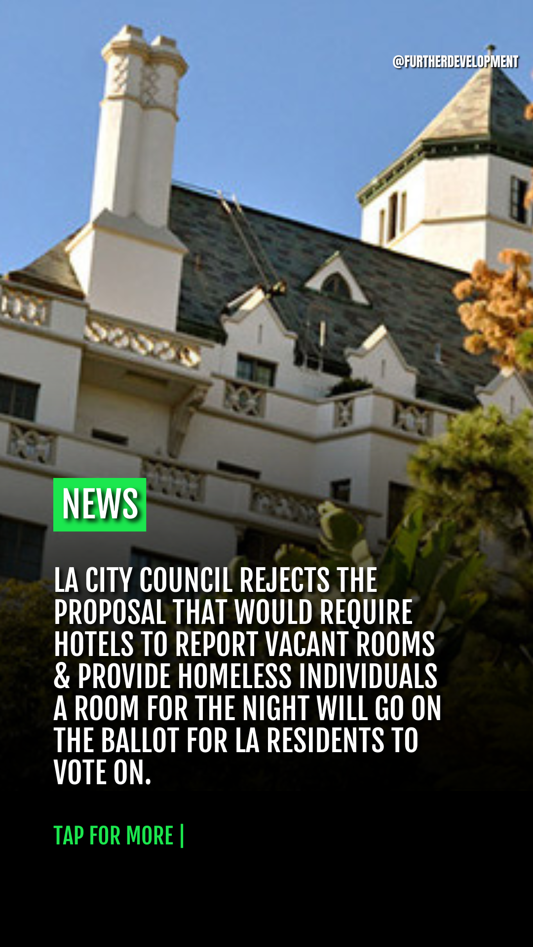 LA city council rejects the proposal that would require hotels to report vacant rooms & provide homeless individuals a room for the night will go on the ballot for LA residents to vote on.