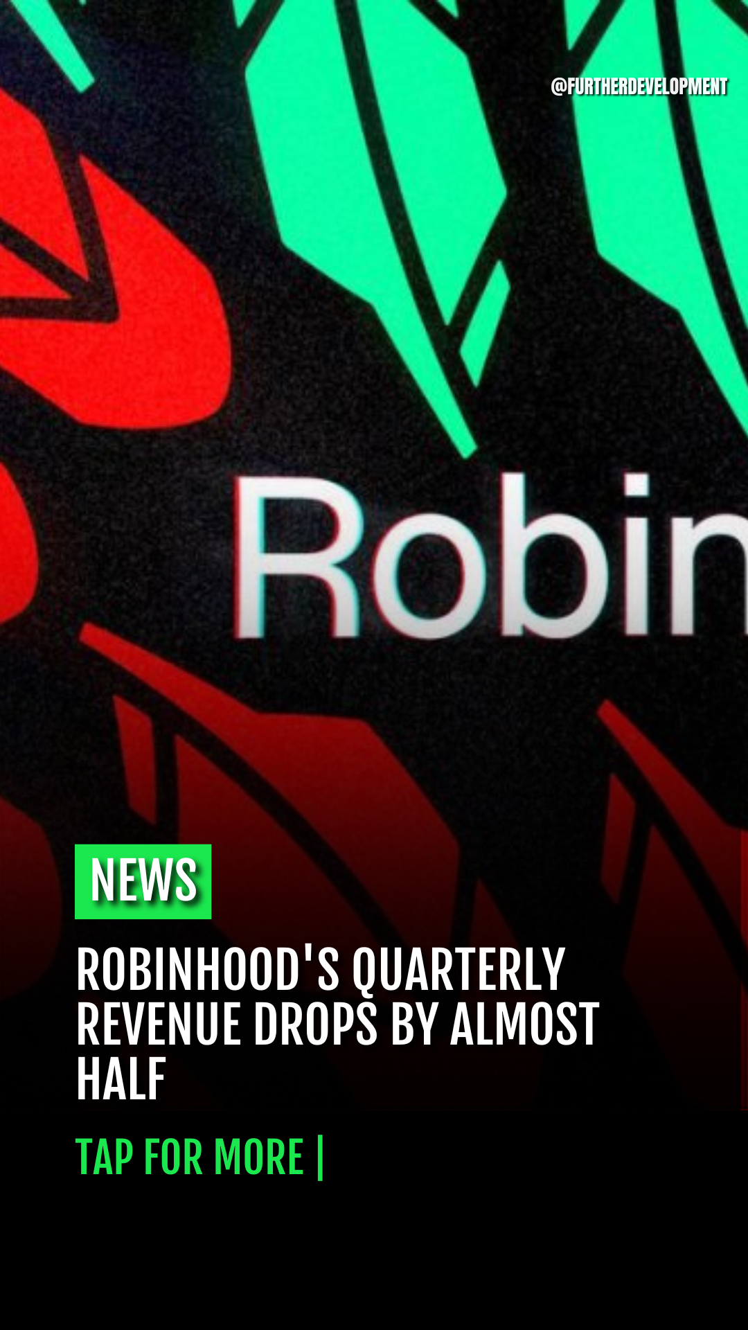 ROBINHOOD'S QUARTERLY REVENUE DROPS BY ALMOST HALF