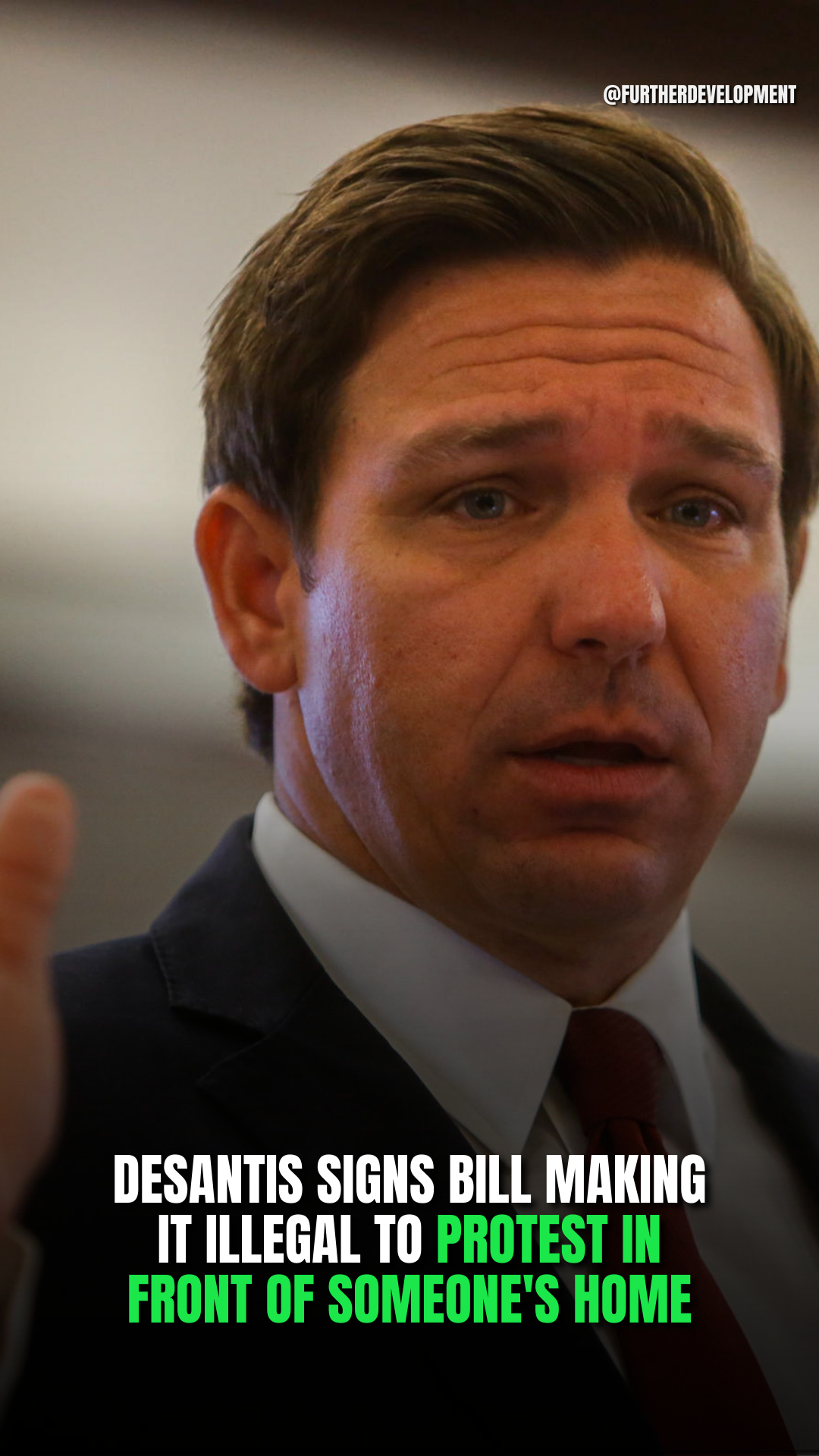 DeSANTIS signs bill making it illegal to protest in front of someone's home
